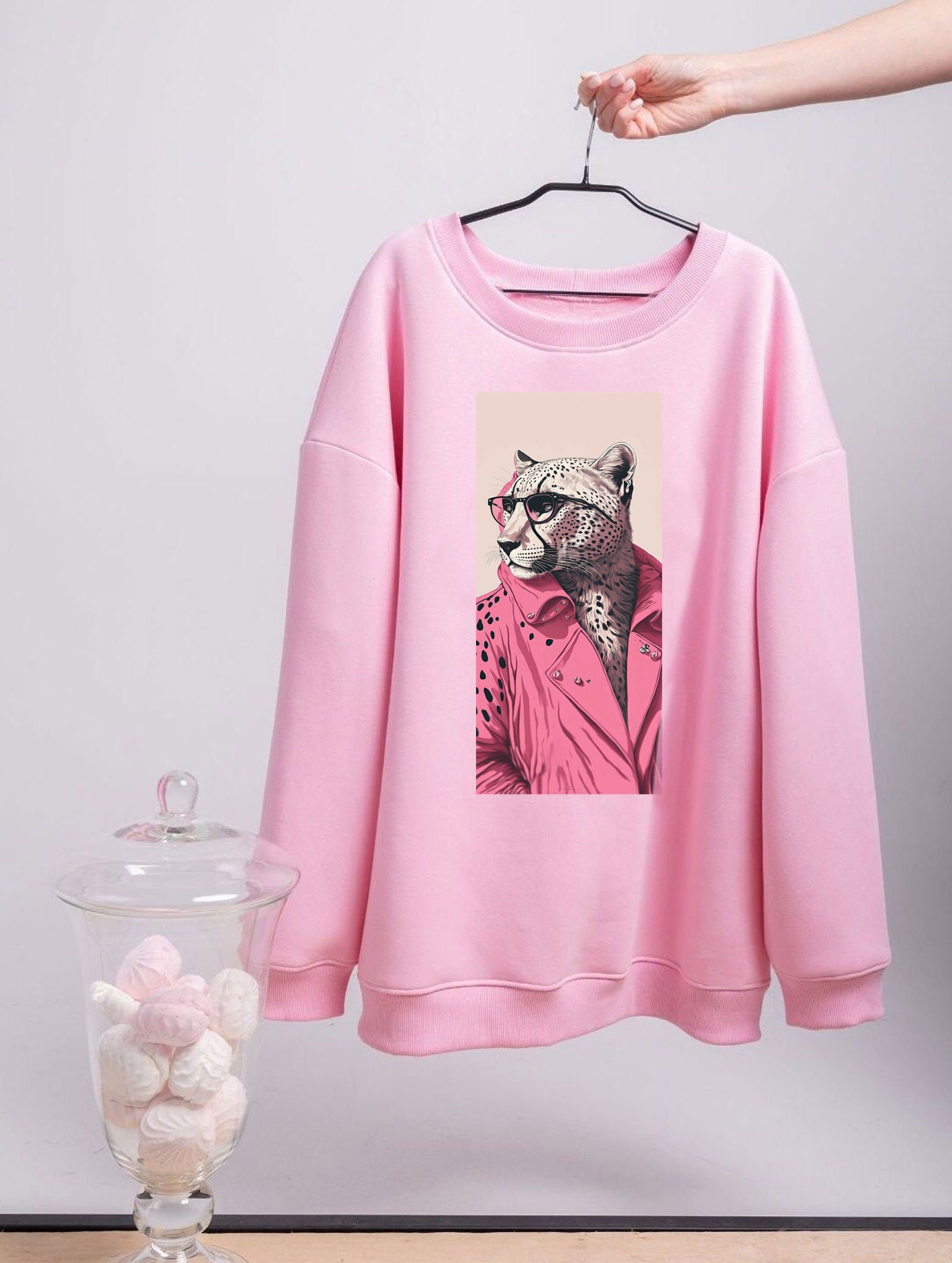 Ватиран суичър Pink 5
