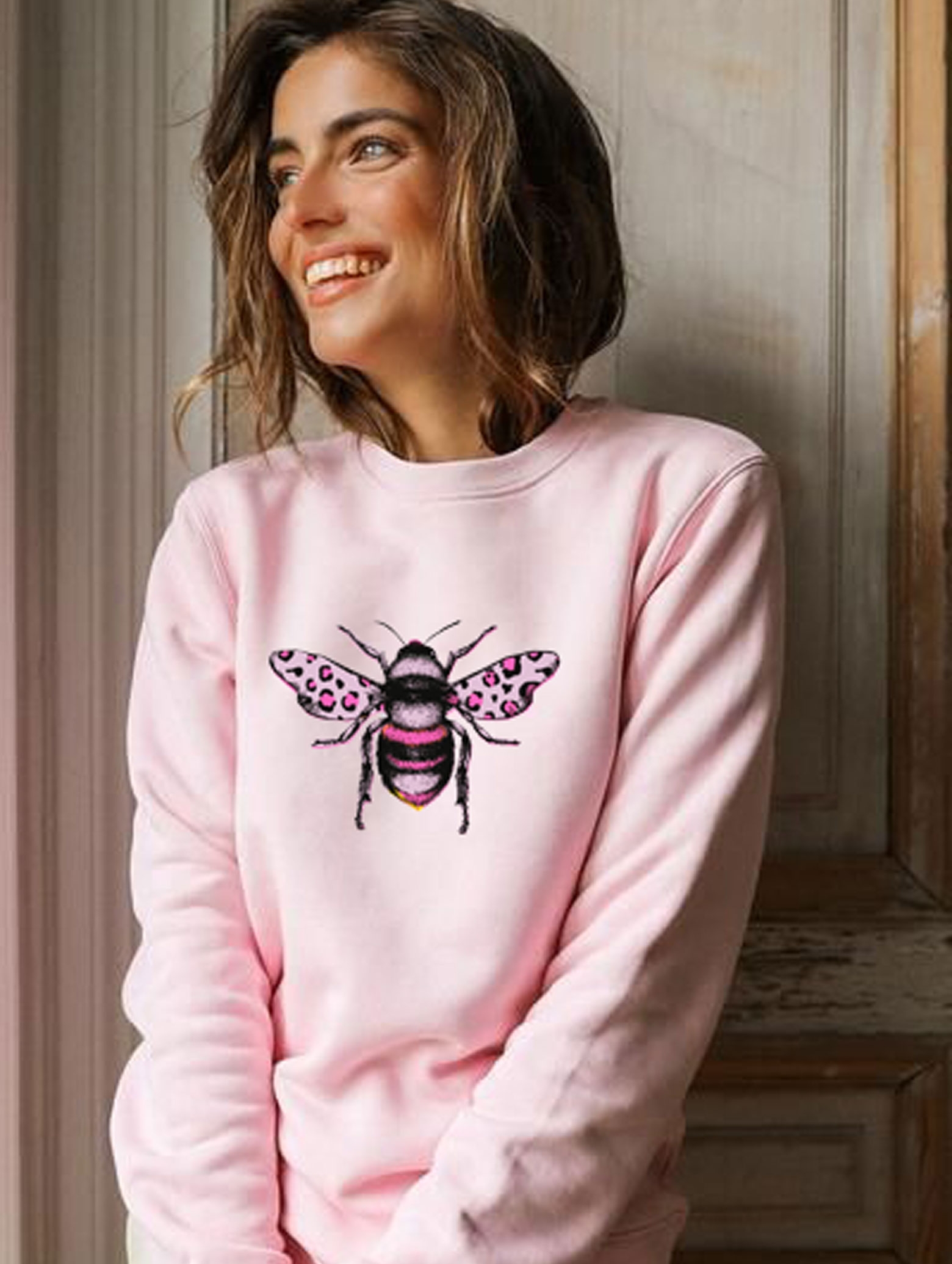 Ватирана суичър pink Bee