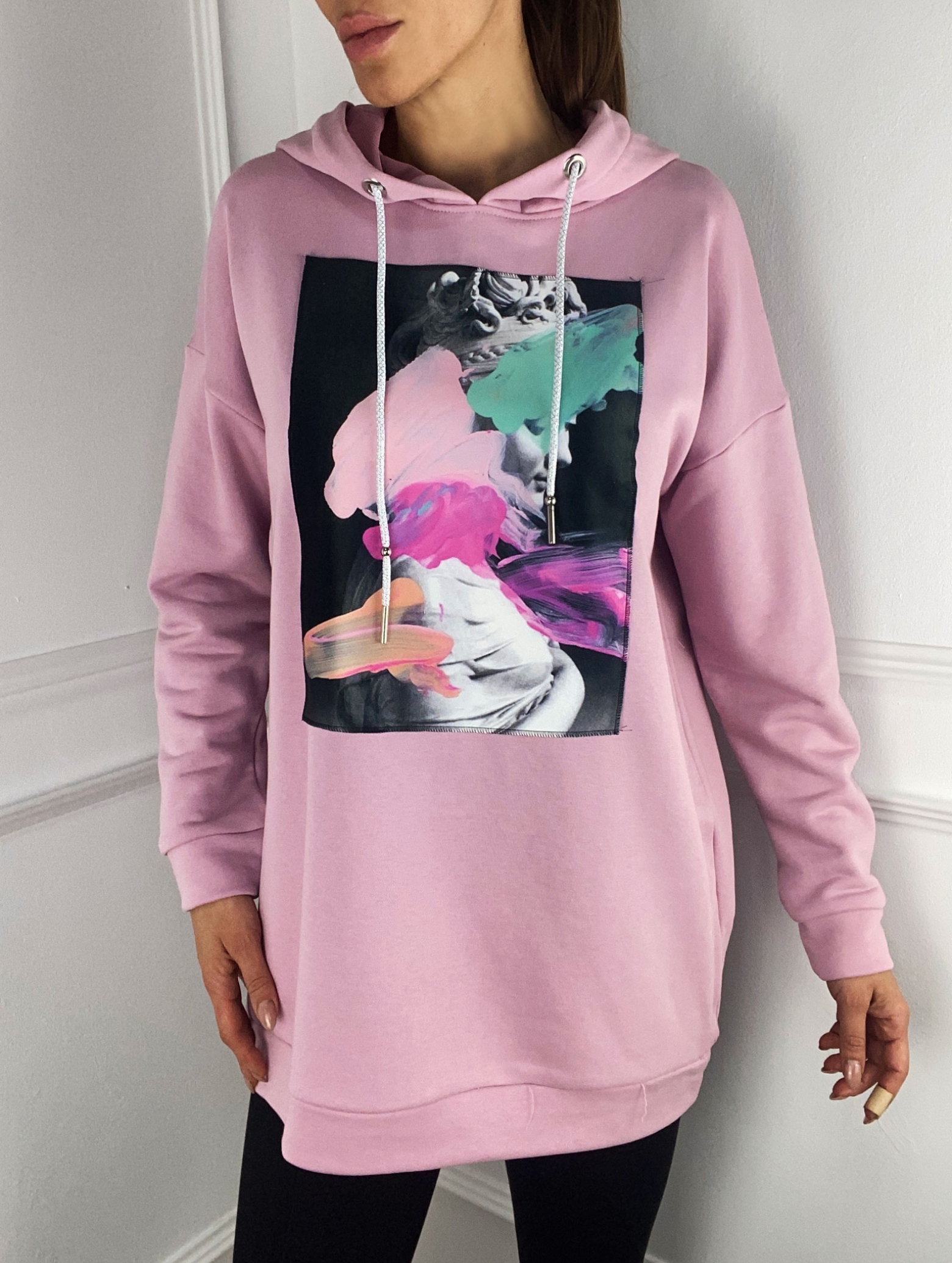 Дълъг Дамски Суитшърт Pink color