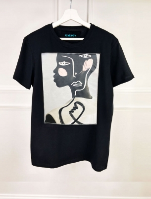 Дамска тениска Handwriting black