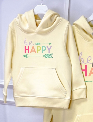 Детска ватирана суичър happy