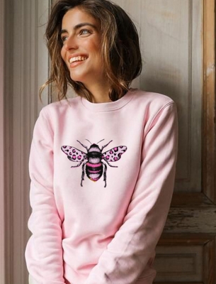 Ватирана суичър pink Bee