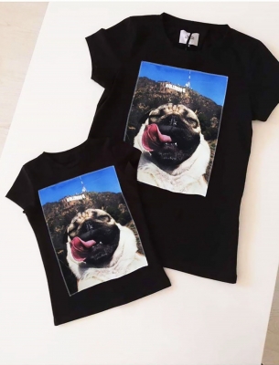 Дамска/Детска Тениска Mops Black