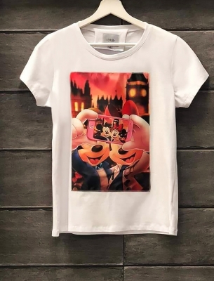 Дамска/Детска Тениска Minnie Mickey бяла