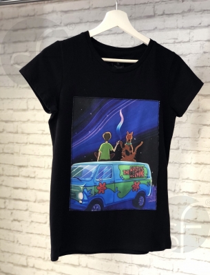 Дамска Тениска Scooby doo black