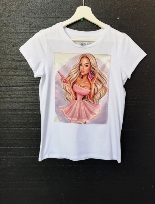 Дамска тениска  Pink Women white