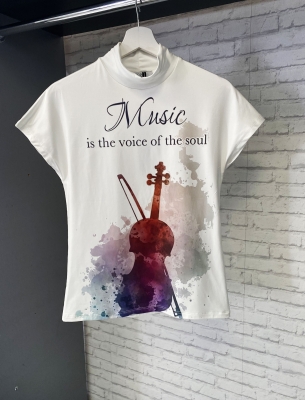 Поло с къс ръкав Music