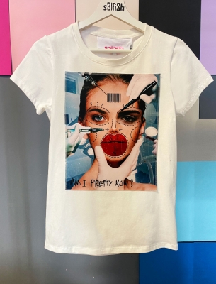 Дамска тениска Am I pretty now? white