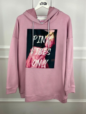 Дълъг Дамски Суитшърт Pink Vibes