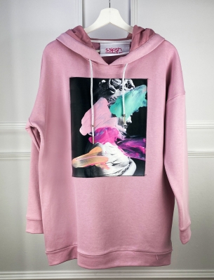 Дълъг Дамски Суитшърт Pink color