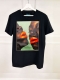 Дамска тениска Orange lips black