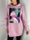 Дълъг Дамски Суитшърт Pink color